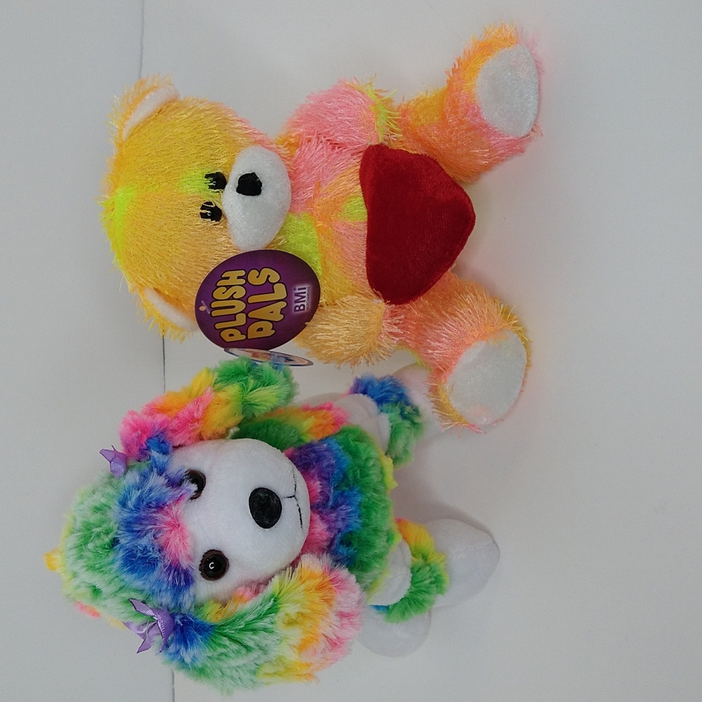 Set Of 2 Toy  Bear Plush Stuff Bear |  My Rainbow  Dash Plush Stuff Pood…